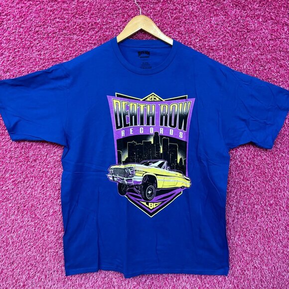 Death Row Records 213 LBC Skyline Low Rider Hip Hop Tee XL - Picture 1 of 4